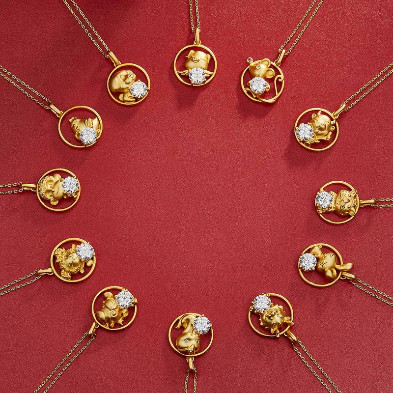 Horse Moissanite Diamond Necklace from the Chinese Zodiac Series, 1.0 Carat
